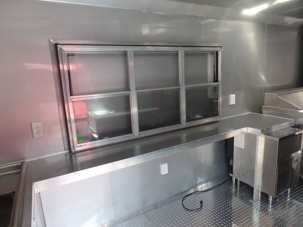 8.5' x 28' Concession Food Trailer Red Event Catering