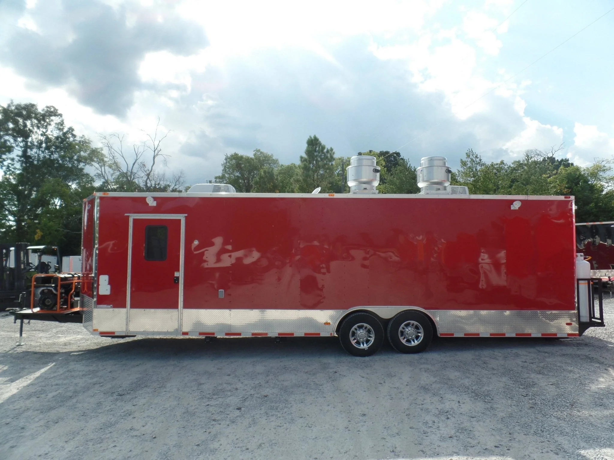 8.5' x 28' Concession Food Trailer Red Event Catering