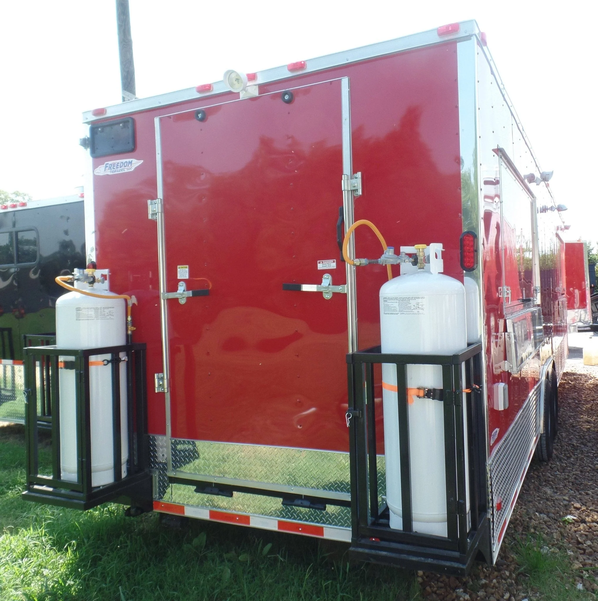 8.5' x 28' Concession Food Trailer Red Event Catering