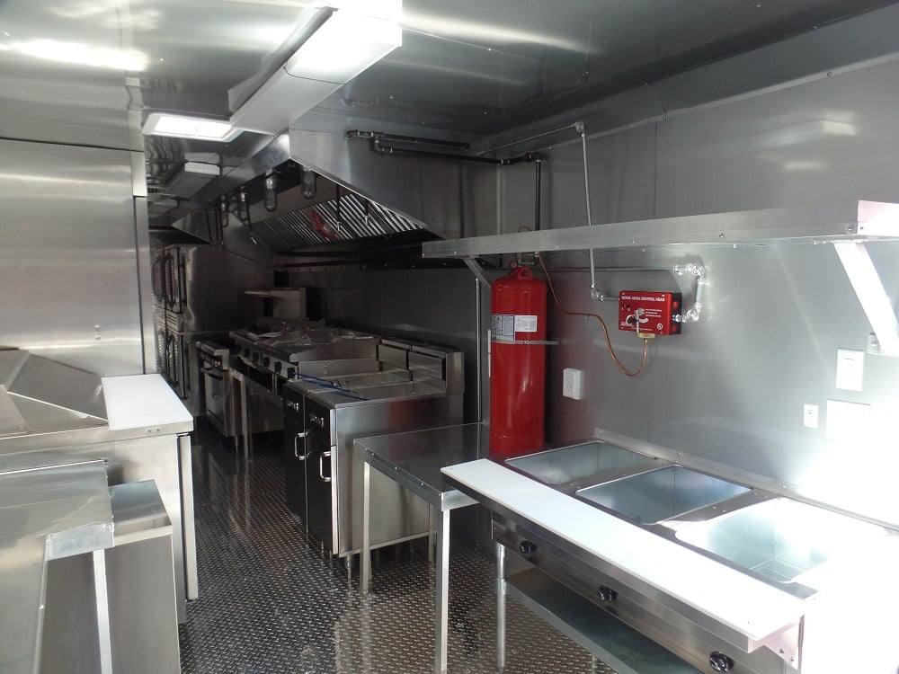 8.5' x 28' Concession Food Trailer Red Event Catering