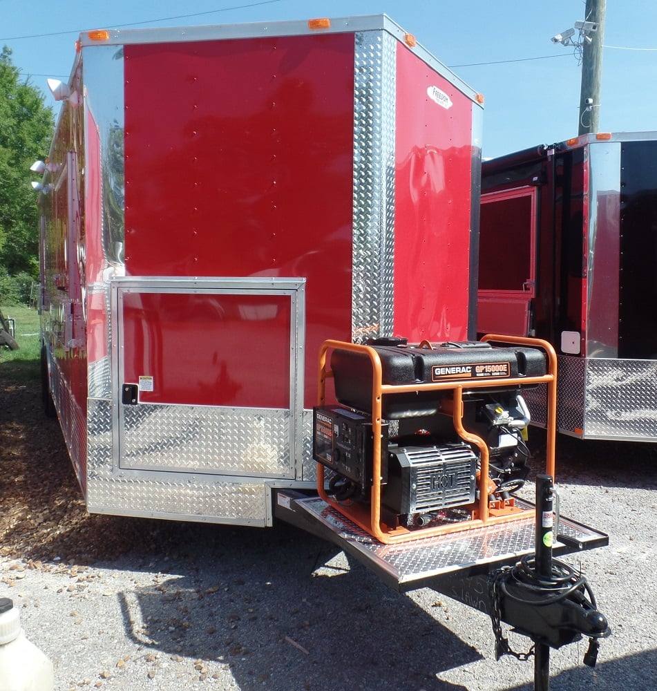 8.5' x 28' Concession Food Trailer Red Event Catering