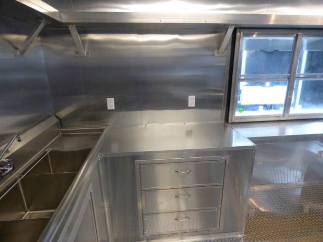 858-8.5-x-28-concession-food-trailer-white-bbq-catering-event-10.jpg 8.5' x 28' Concession Food Trailer White BBQ Catering Event