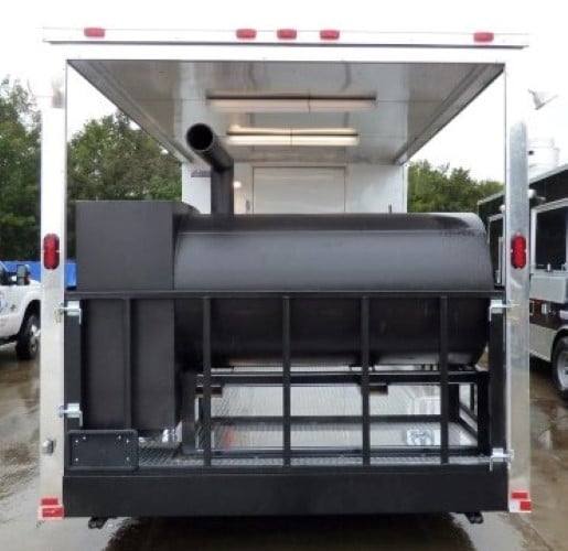 858-8.5-x-28-concession-food-trailer-white-bbq-catering-event-12.jpg 8.5' x 28' Concession Food Trailer White BBQ Catering Event