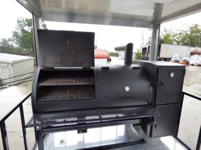 858-8.5-x-28-concession-food-trailer-white-bbq-catering-event-13.jpg 8.5' x 28' Concession Food Trailer White BBQ Catering Event