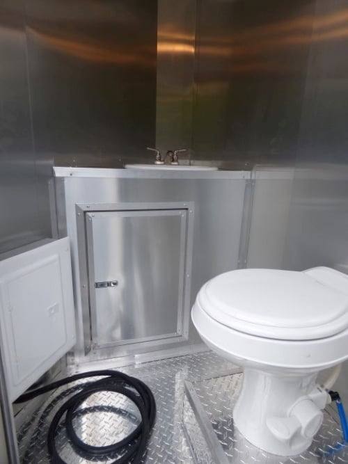 858-8.5-x-28-concession-food-trailer-white-bbq-catering-event-22.jpg 8.5' x 28' Concession Food Trailer White BBQ Catering Event