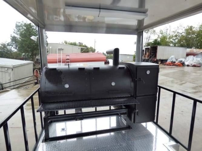 858-8.5-x-28-concession-food-trailer-white-bbq-catering-event-27.jpg 8.5' x 28' Concession Food Trailer White BBQ Catering Event