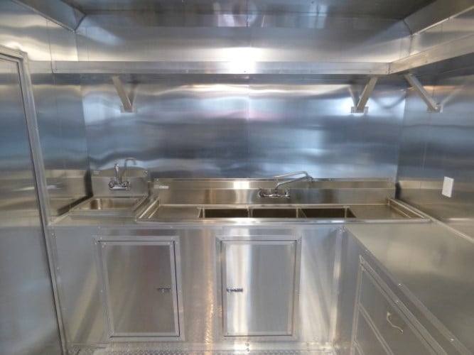 858-8.5-x-28-concession-food-trailer-white-bbq-catering-event-6.jpg 8.5' x 28' Concession Food Trailer White BBQ Catering Event