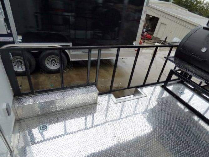 858-8.5-x-28-concession-food-trailer-white-bbq-catering-event-7.jpg 8.5' x 28' Concession Food Trailer White BBQ Catering Event