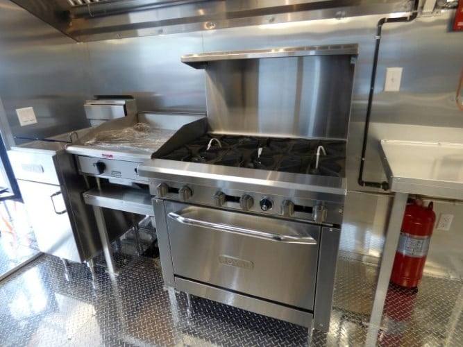 858-8.5-x-28-concession-food-trailer-white-bbq-catering-event-9.jpg 8.5' x 28' Concession Food Trailer White BBQ Catering Event