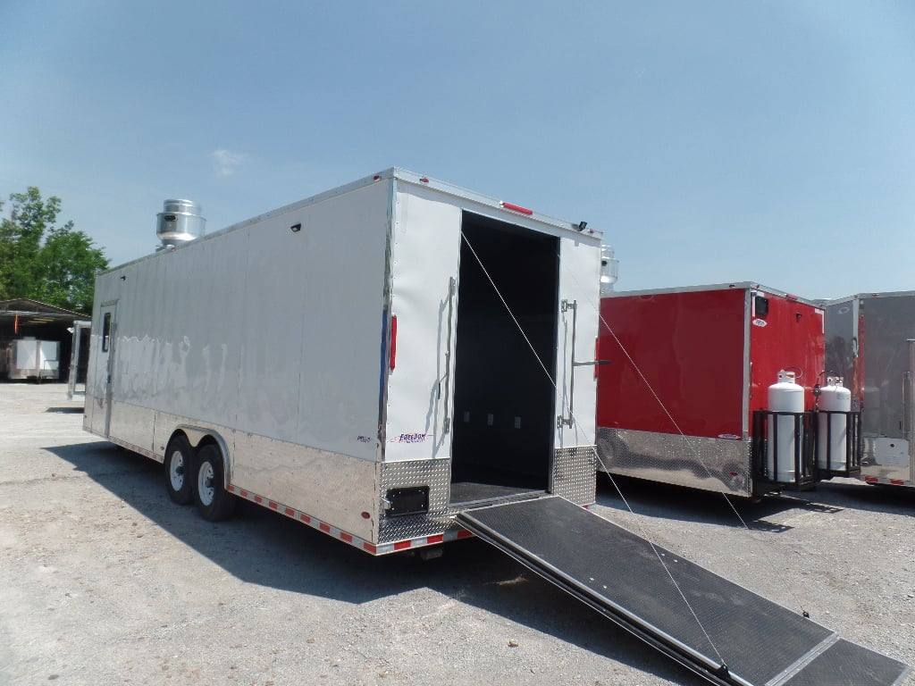 8.5' x 28' Concession Food White Catering Event Trailer