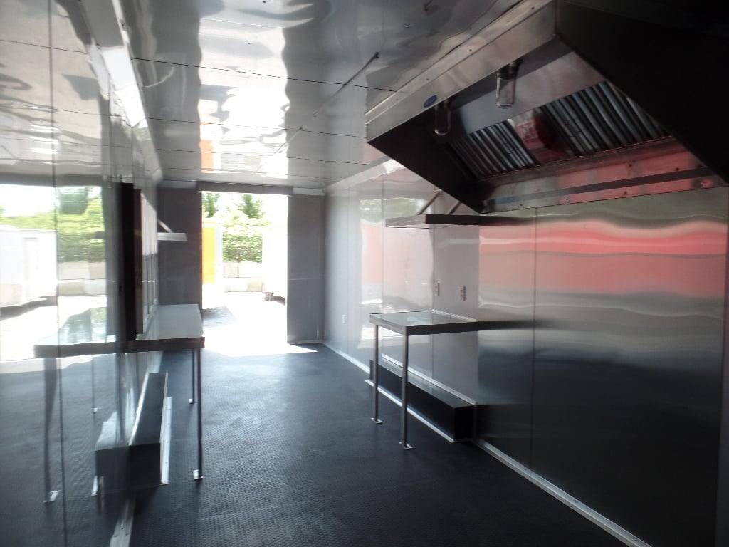 8.5' x 28' Concession Food White Catering Event Trailer