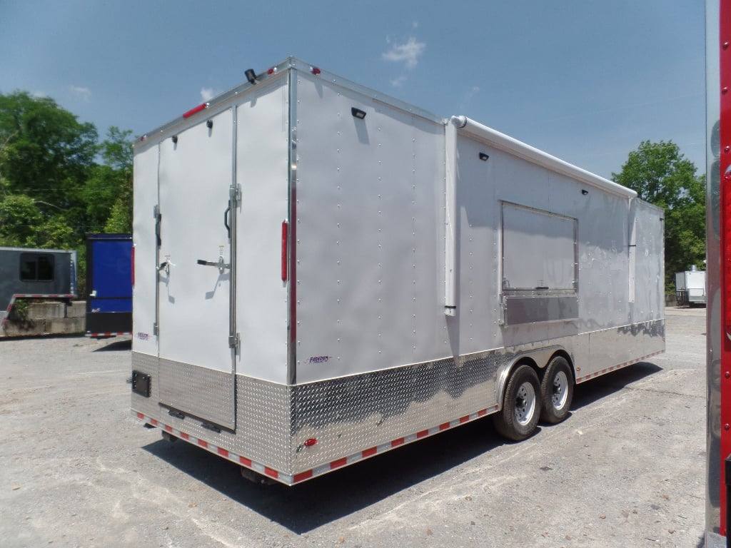8.5' x 28' Concession Food White Catering Event Trailer
