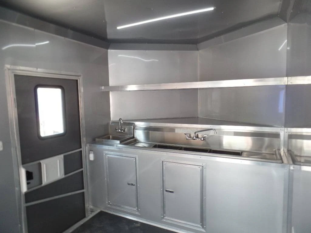 8.5' x 28' Concession Food White Catering Event Trailer