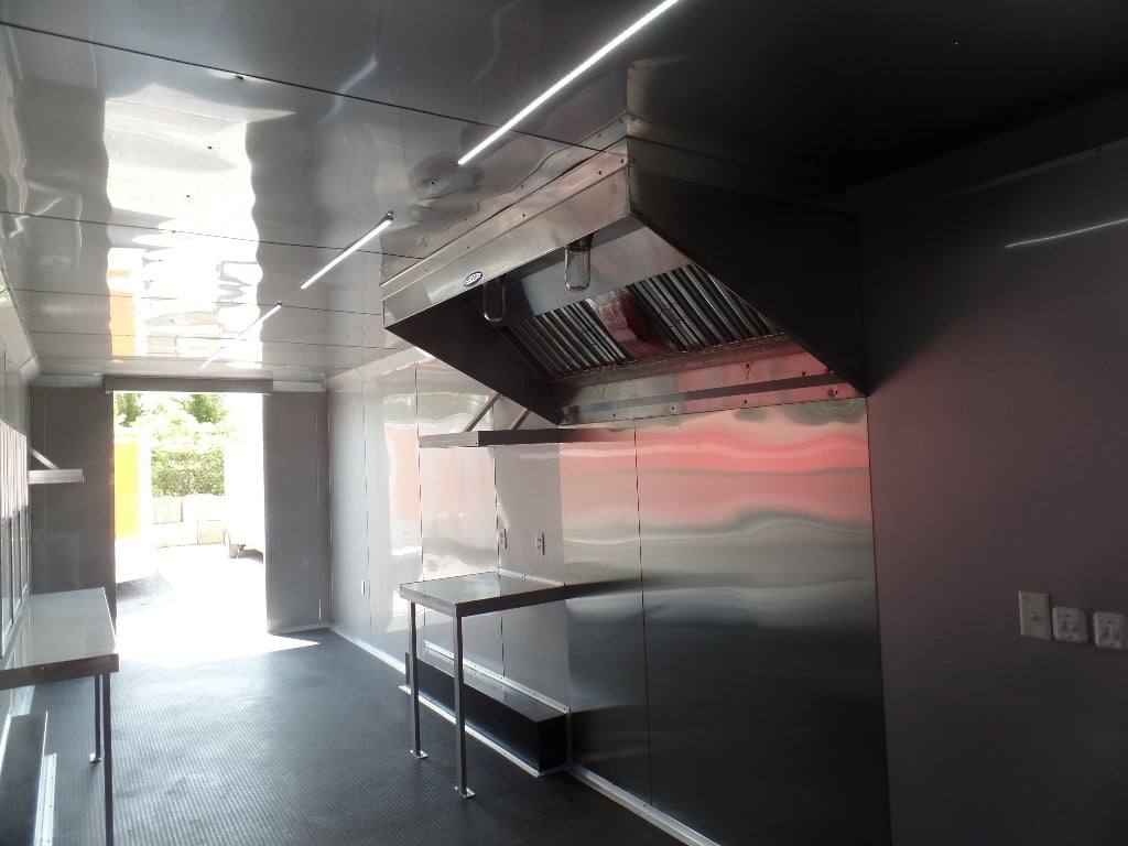 8.5' x 28' Concession Food White Catering Event Trailer