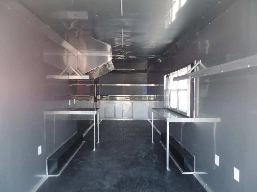 8.5' x 28' Concession Food White Catering Event Trailer