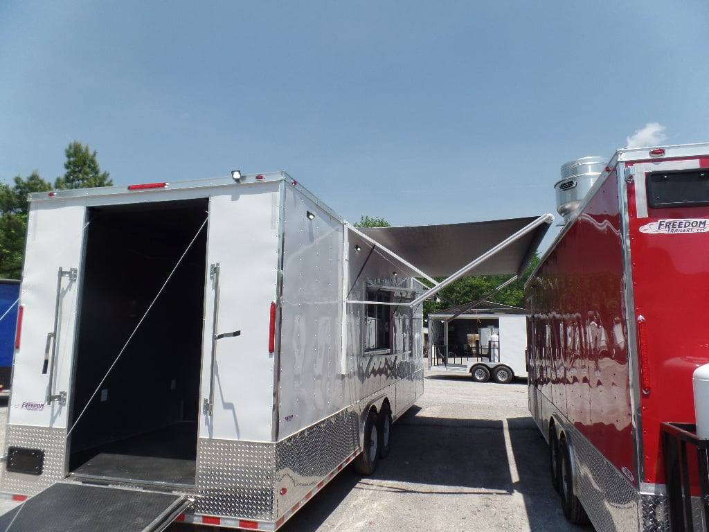 8.5' x 28' Concession Food White Catering Event Trailer