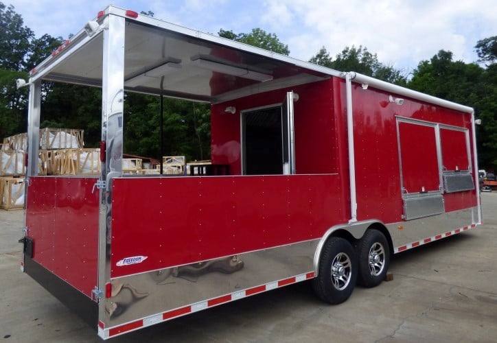 860-8.5-x-28-concession-red-bbq-food-event-catering-trailer-11.jpg 8.5' x 28' Concession Red BBQ Food Event Catering Trailer