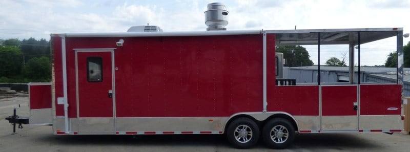 860-8.5-x-28-concession-red-bbq-food-event-catering-trailer-15.jpg 8.5' x 28' Concession Red BBQ Food Event Catering Trailer