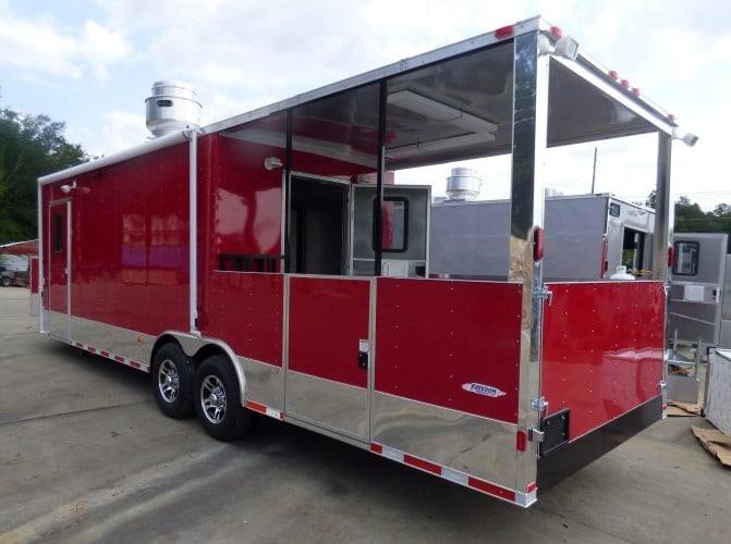 860-8.5-x-28-concession-red-bbq-food-event-catering-trailer-21.jpg 8.5' x 28' Concession Red BBQ Food Event Catering Trailer