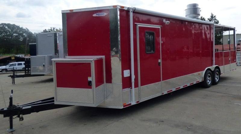 860-8.5-x-28-concession-red-bbq-food-event-catering-trailer-30.jpg 8.5' x 28' Concession Red BBQ Food Event Catering Trailer