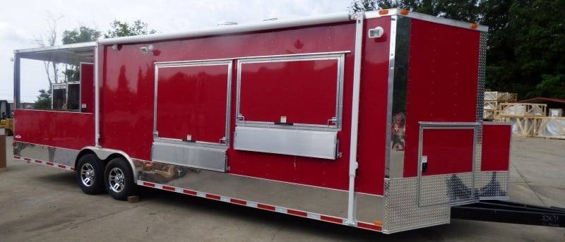 860-8.5-x-28-concession-red-bbq-food-event-catering-trailer-6.jpg 8.5' x 28' Concession Red BBQ Food Event Catering Trailer