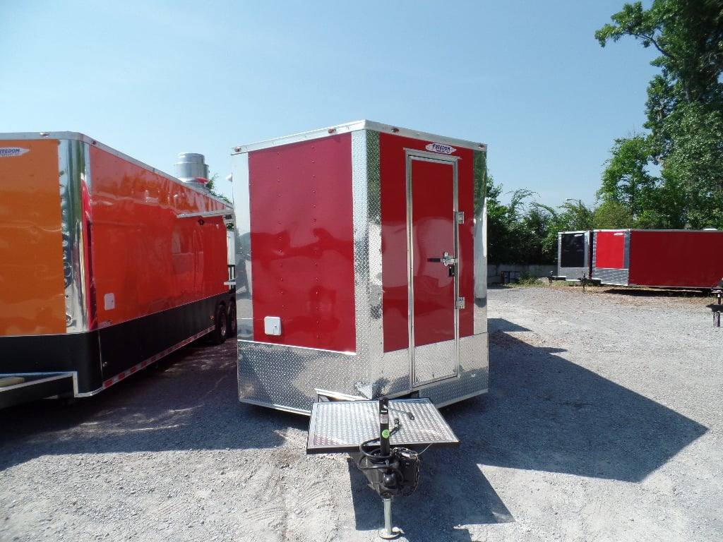 861-8.5-x-28-concession-red-bbq-food-trailer-with-appliances-11.jpg 8.5' x 28' Concession Red BBQ Food Trailer With Appliances