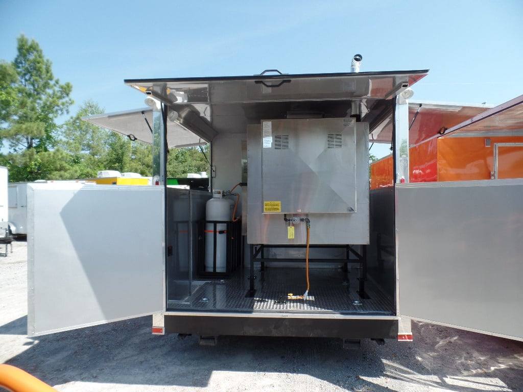 861-8.5-x-28-concession-red-bbq-food-trailer-with-appliances-23.jpg 8.5' x 28' Concession Red BBQ Food Trailer With Appliances