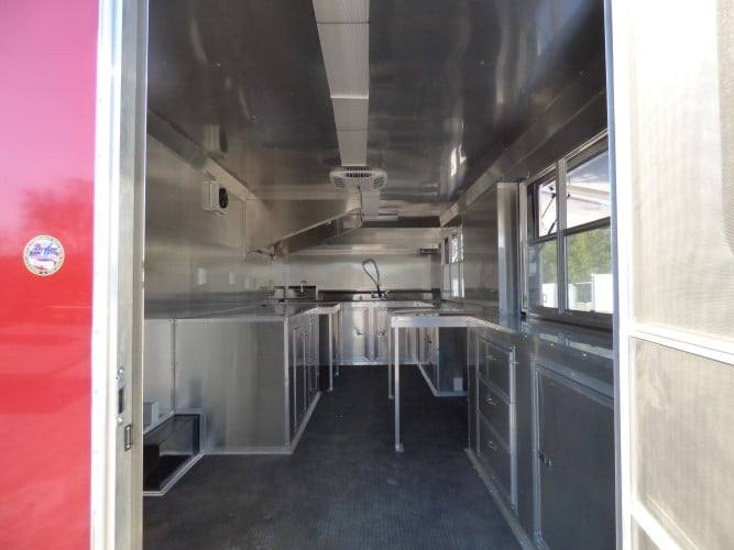 862-8.5-x-28-concession-trailer-red-goose-neck-food-event-catering-3.jpg 8.5' x 28' Concession Trailer Red Goose-neck Food Event Catering