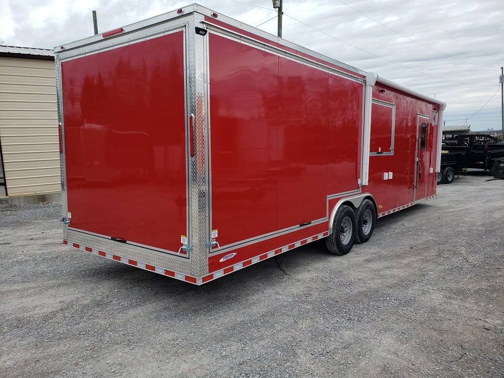 865-8.5-x-28-red-bbq-smoker-food-concession-trailer-10.jpg 8.5' x 28' Red BBQ Smoker Food Concession Trailer
