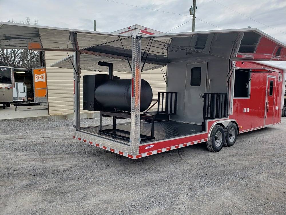 865-8.5-x-28-red-bbq-smoker-food-concession-trailer-15.jpg 8.5' x 28' Red BBQ Smoker Food Concession Trailer
