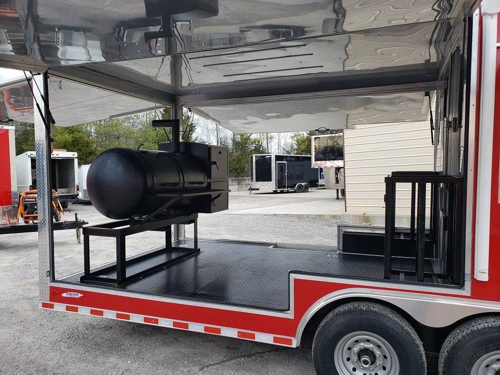 865-8.5-x-28-red-bbq-smoker-food-concession-trailer-21.jpg 8.5' x 28' Red BBQ Smoker Food Concession Trailer