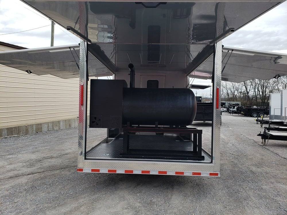 865-8.5-x-28-red-bbq-smoker-food-concession-trailer-9.jpg 8.5' x 28' Red BBQ Smoker Food Concession Trailer