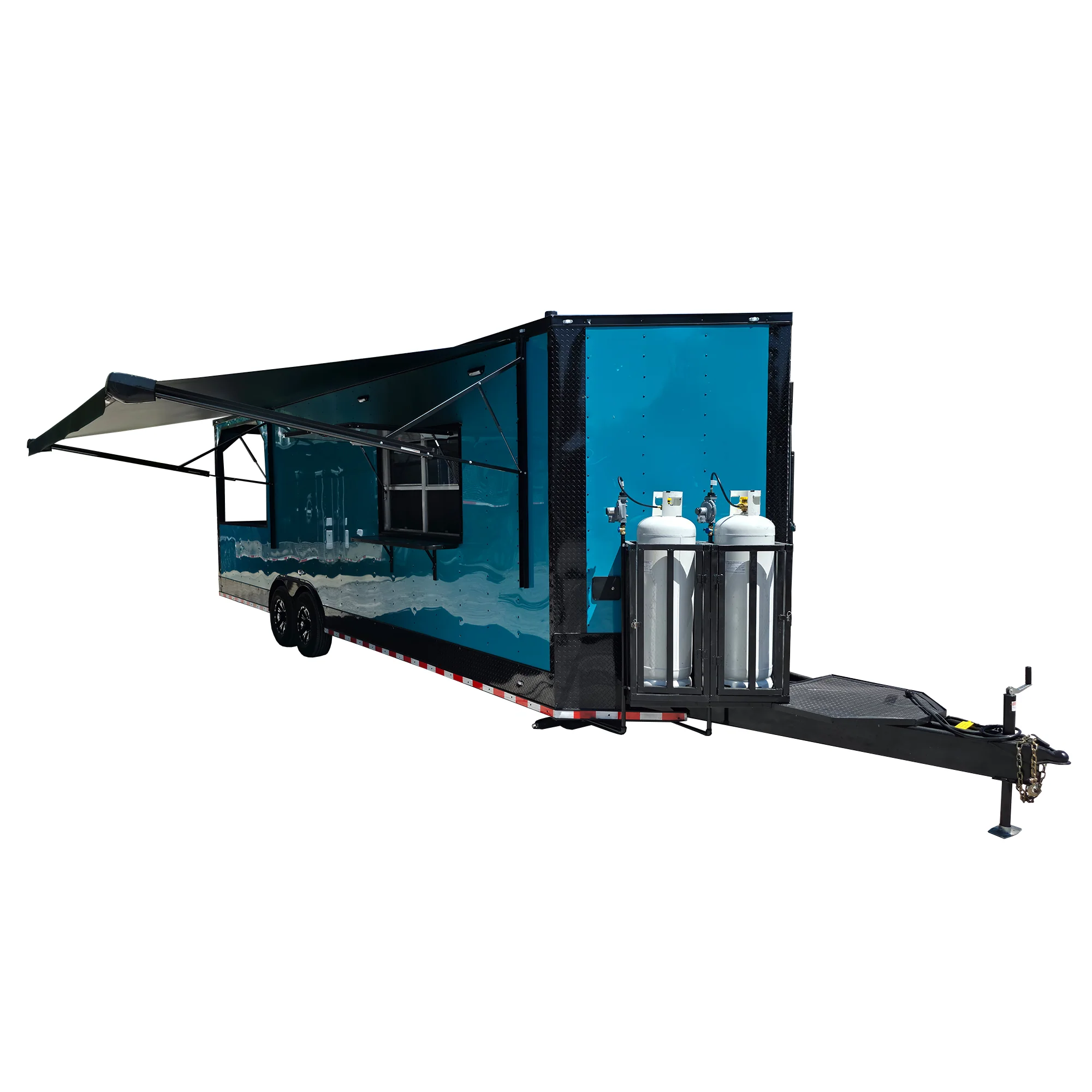 866-8.5-x-28-teal-green-custom-concession-trailer-food-event-catering-1.webp 8.5' X 28' Teal Green Custom Concession Trailer Food Event Catering