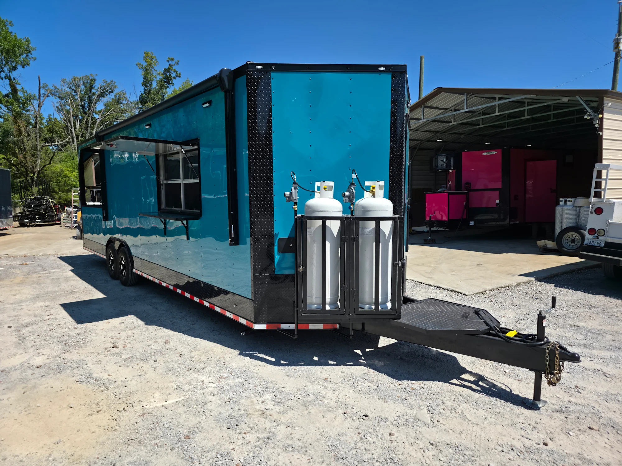 866-8.5-x-28-teal-green-custom-concession-trailer-food-event-catering-13.webp 8.5' X 28' Teal Green Custom Concession Trailer Food Event Catering