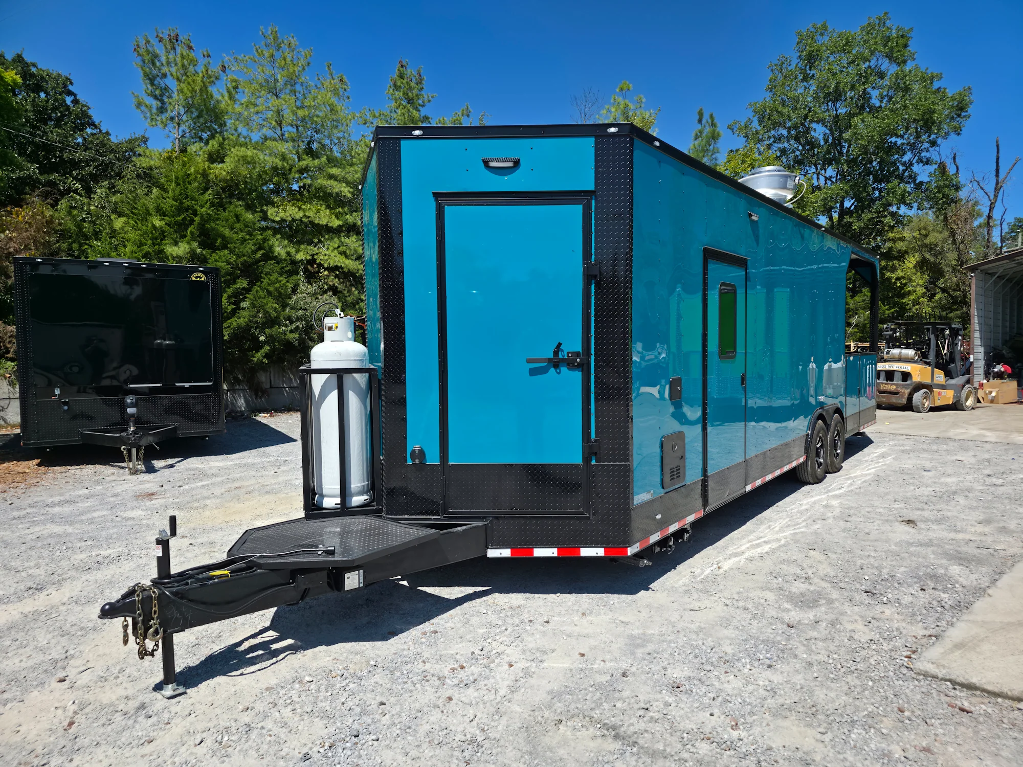 866-8.5-x-28-teal-green-custom-concession-trailer-food-event-catering-3.webp 8.5' X 28' Teal Green Custom Concession Trailer Food Event Catering