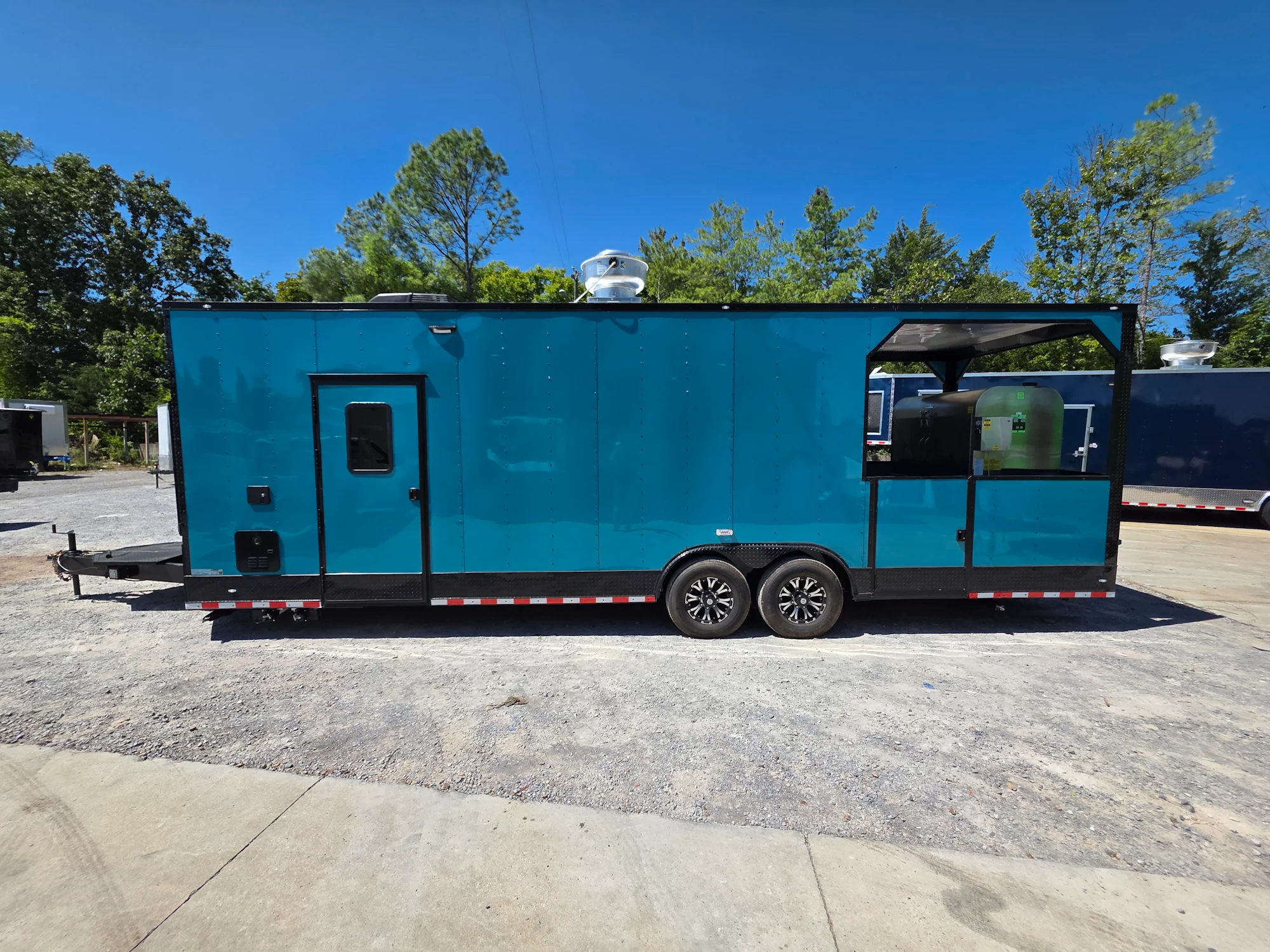 866-8.5-x-28-teal-green-custom-concession-trailer-food-event-catering-4.webp 8.5' X 28' Teal Green Custom Concession Trailer Food Event Catering