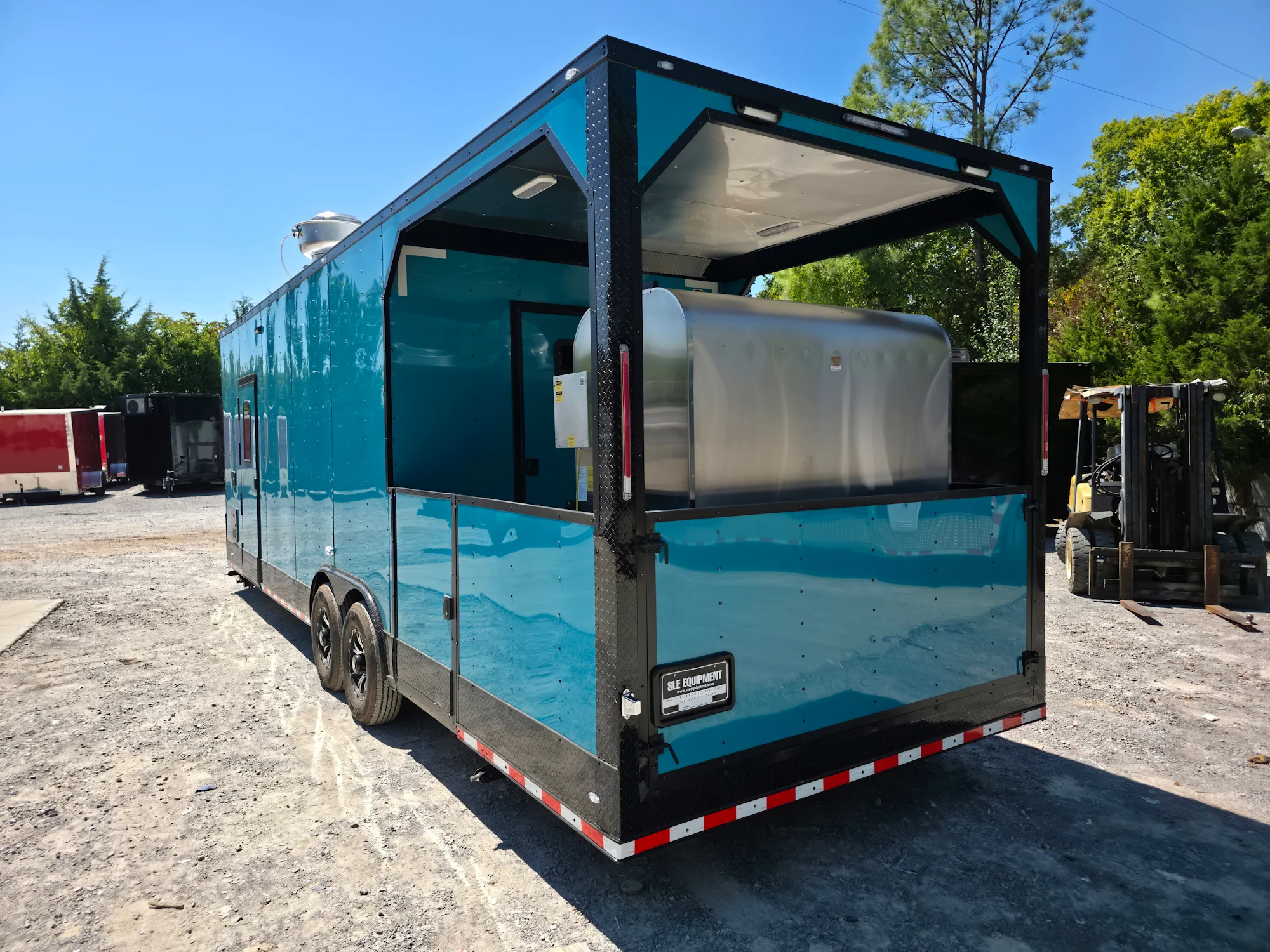 866-8.5-x-28-teal-green-custom-concession-trailer-food-event-catering-6.webp 8.5' X 28' Teal Green Custom Concession Trailer Food Event Catering