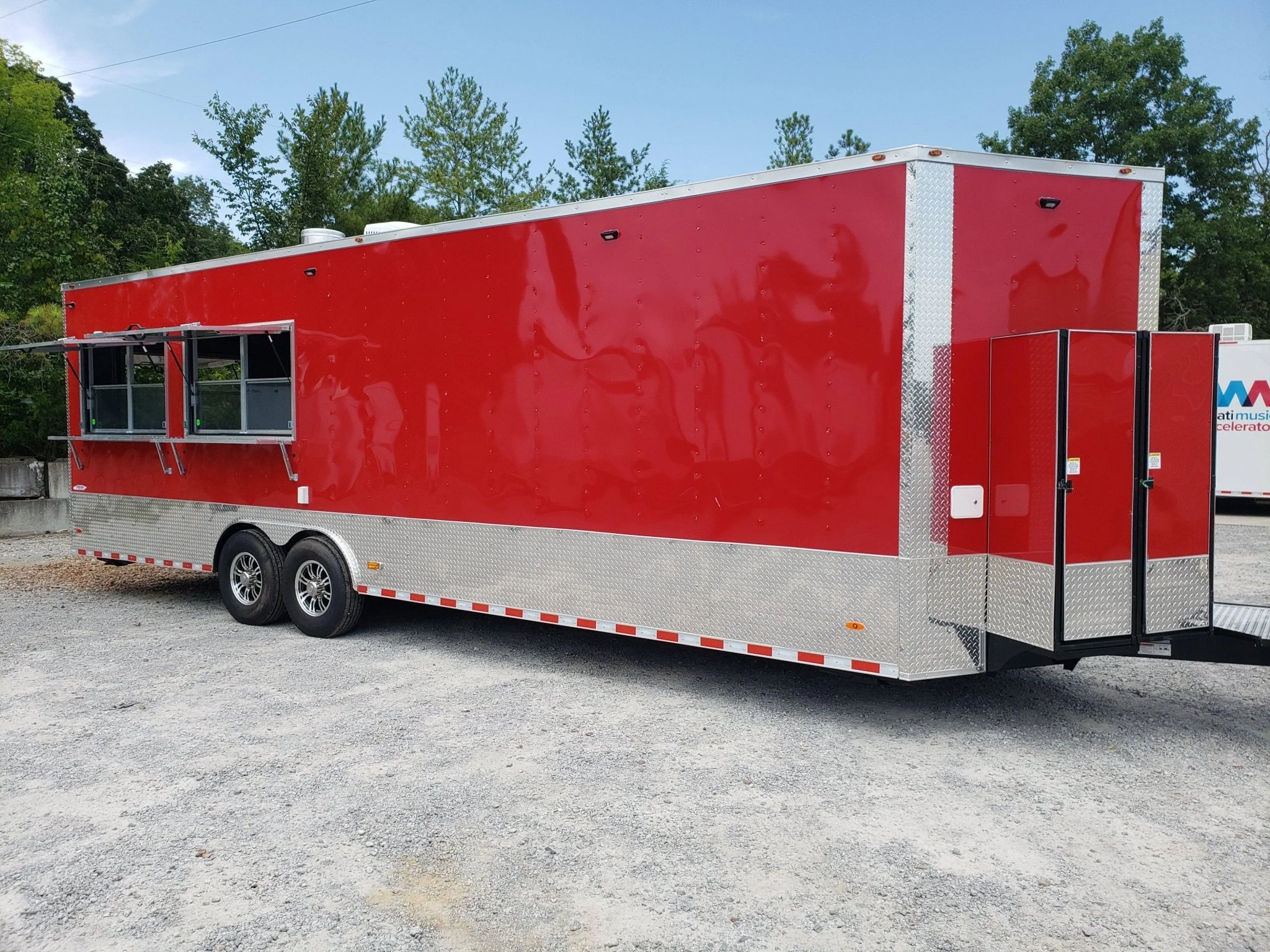 867-8.5-x-28-victory-red-kettle-corn-and-cotton-candy-concession-trailer-1.webp 8.5' x 28' Victory Red Kettle Corn and Cotton Candy Concession Trailer