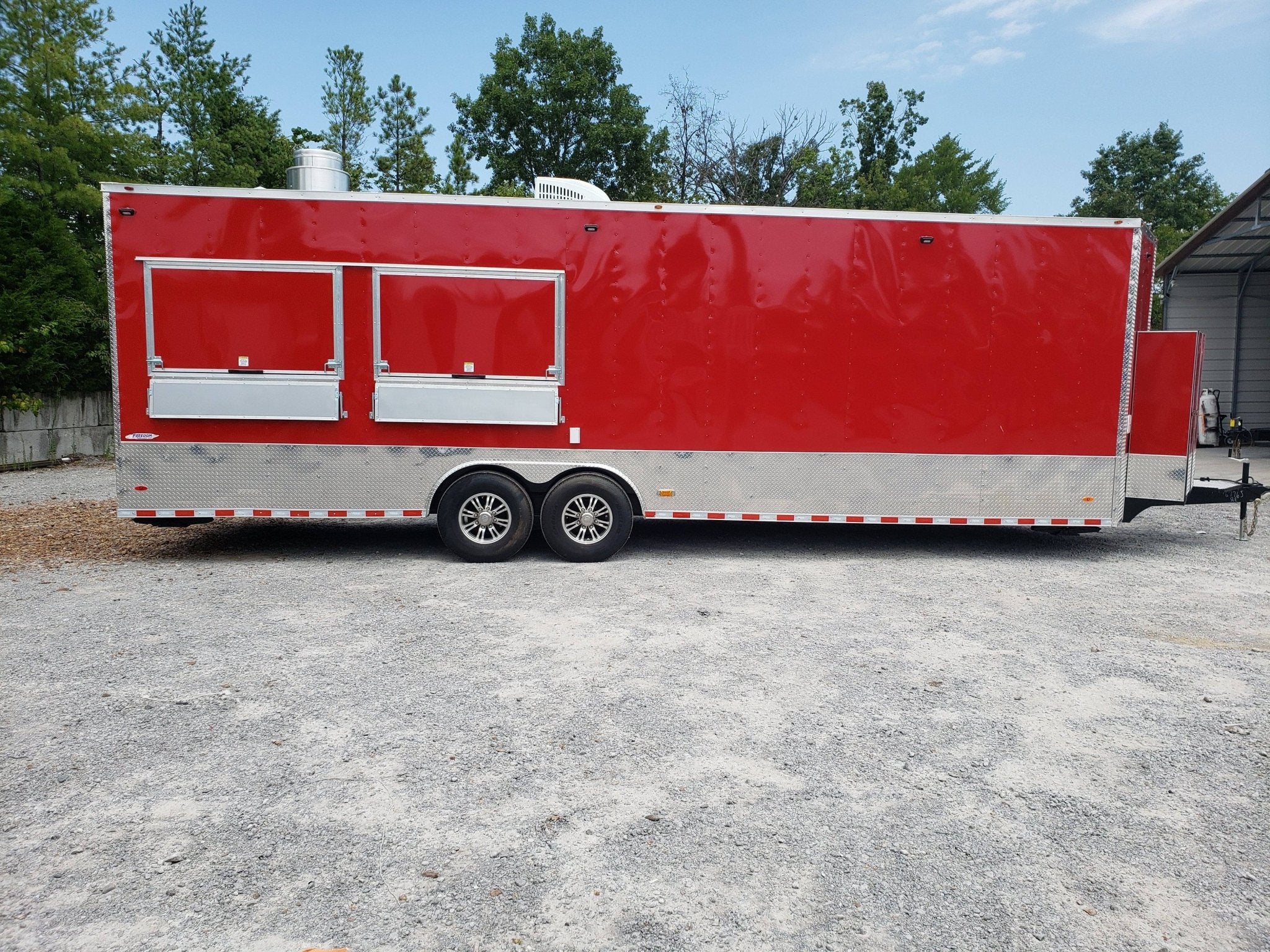 867-8.5-x-28-victory-red-kettle-corn-and-cotton-candy-concession-trailer-10.jpg 8.5' x 28' Victory Red Kettle Corn and Cotton Candy Concession Trailer