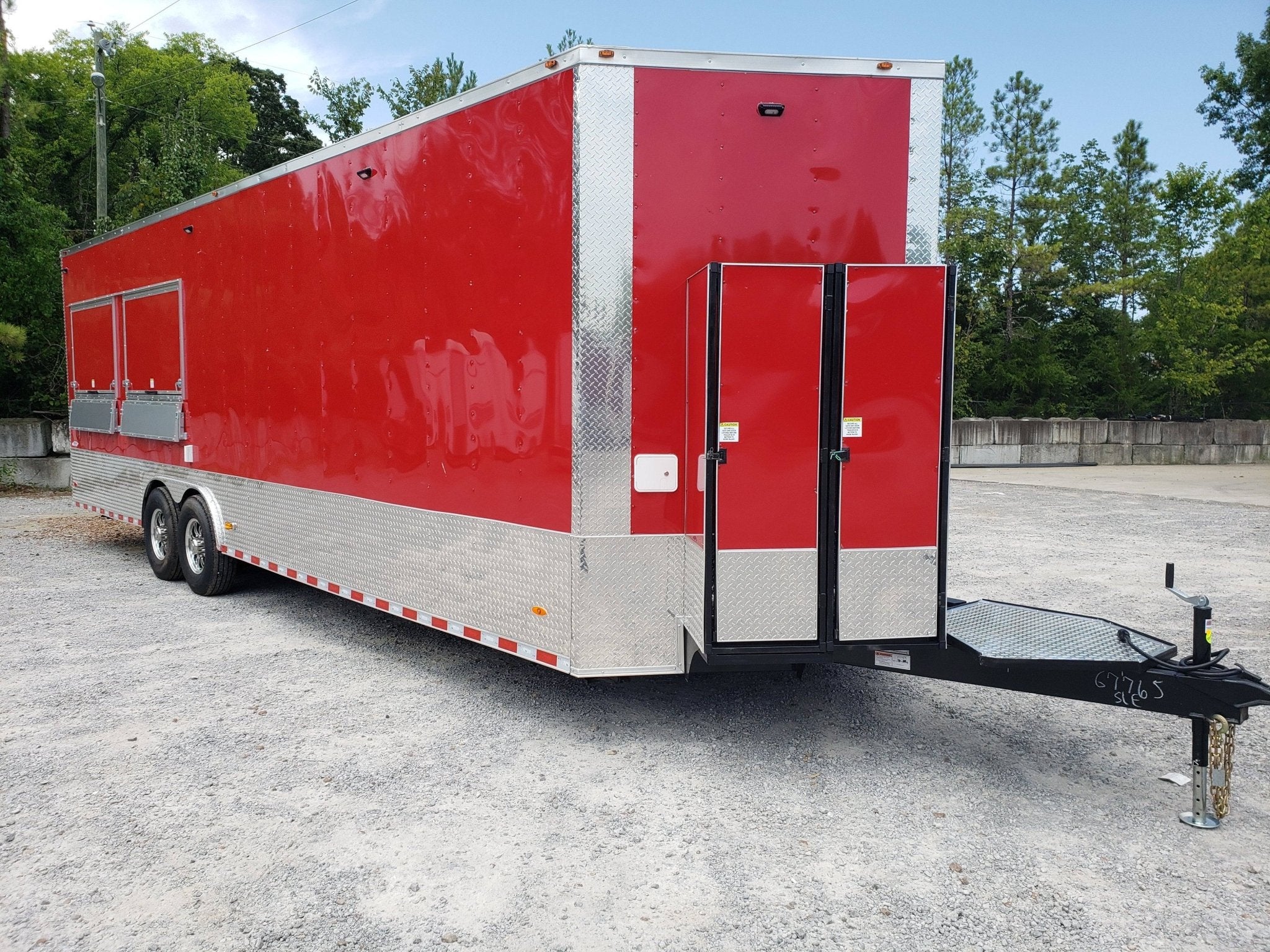867-8.5-x-28-victory-red-kettle-corn-and-cotton-candy-concession-trailer-20.jpg 8.5' x 28' Victory Red Kettle Corn and Cotton Candy Concession Trailer