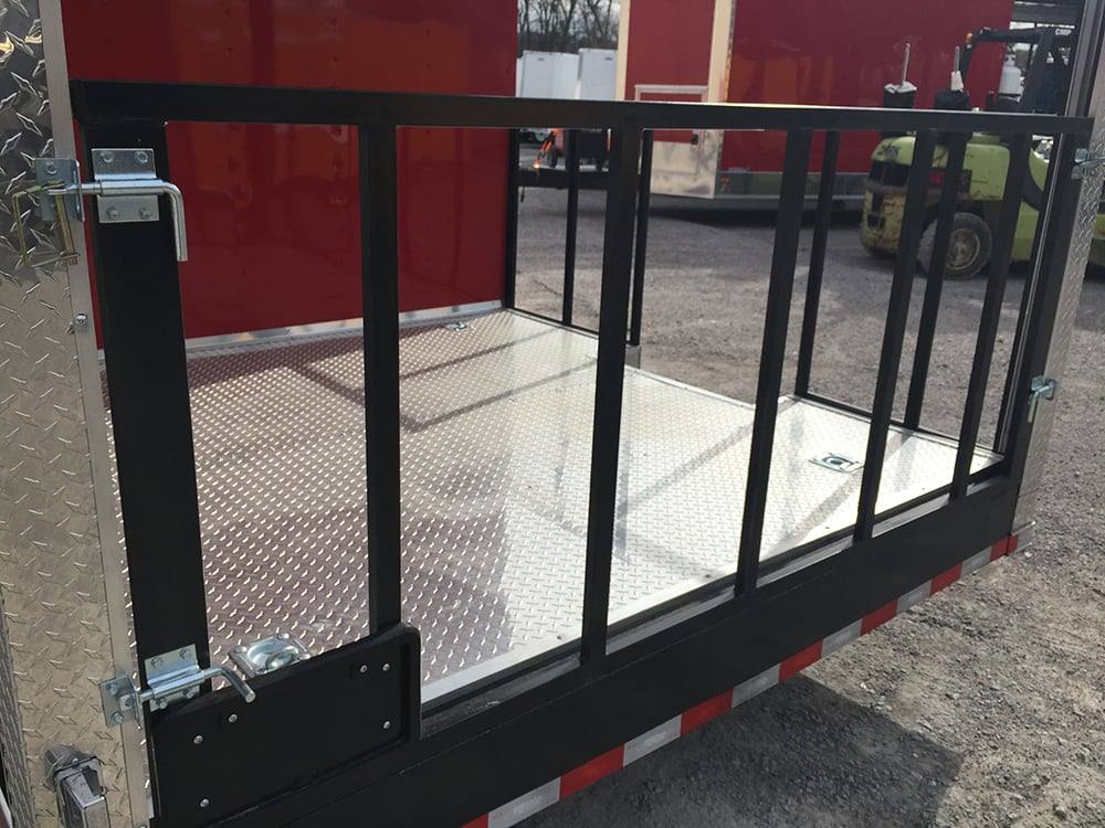 868-8.5-x-28-victory-red-porch-style-enclosed-trailer-storage-10.jpg 8.5' x 28' Victory Red Porch Style Enclosed Trailer Storage