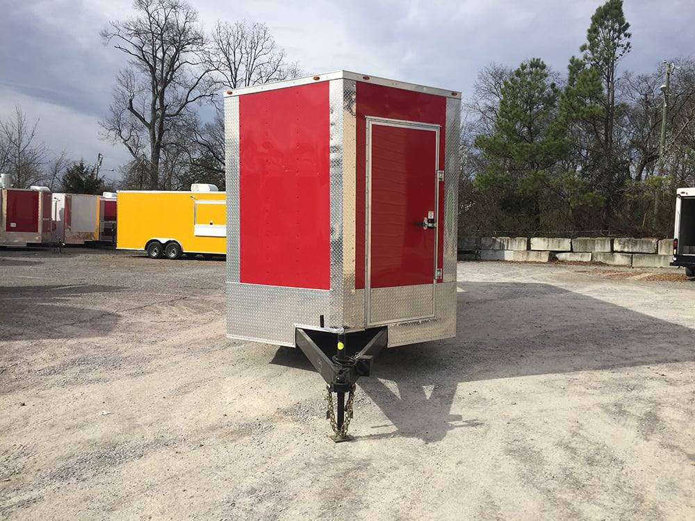 868-8.5-x-28-victory-red-porch-style-enclosed-trailer-storage-5.jpg 8.5' x 28' Victory Red Porch Style Enclosed Trailer Storage