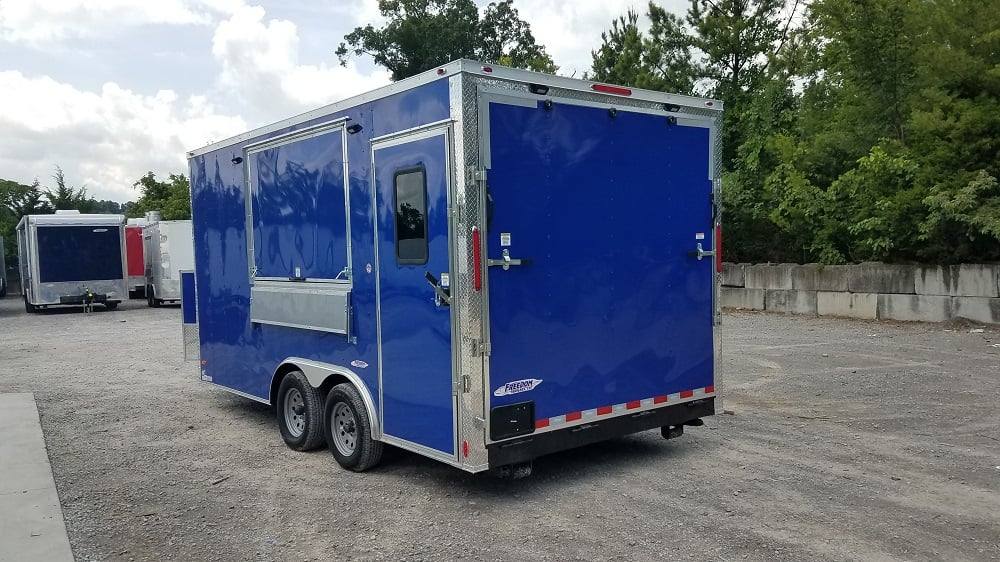 87-8.5-x-16-cobalt-blue-concession-food-trailer-3.jpg 8.5' x 16' Cobalt Blue Concession Food Trailer