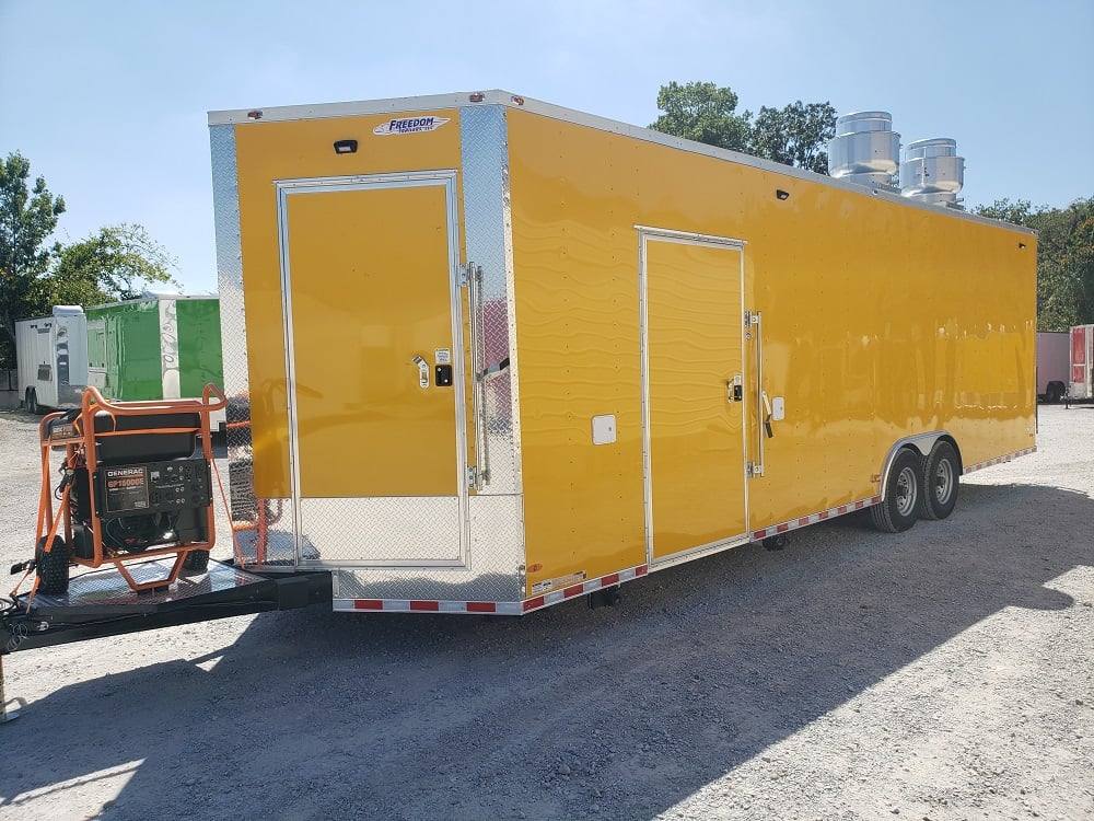 870-8.5-x-28-yellow-food-concession-trailer-with-appliances-4.jpg 8.5' x 28' Yellow Food Concession Trailer With Appliances