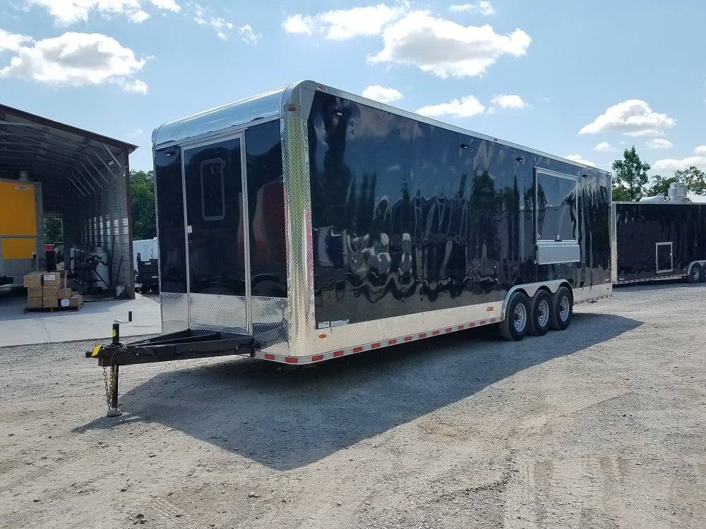 871-8.5-x-30-black-flat-nose-w-header-cap-concession-food-trailer-16.jpg 8.5' x 30' Black Flat Nose w/ Header Cap Concession Food Trailer