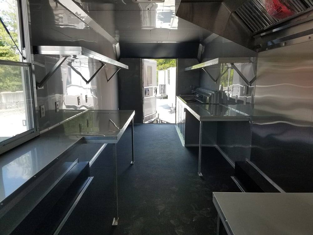 871-8.5-x-30-black-flat-nose-w-header-cap-concession-food-trailer-21.jpg 8.5' x 30' Black Flat Nose w/ Header Cap Concession Food Trailer