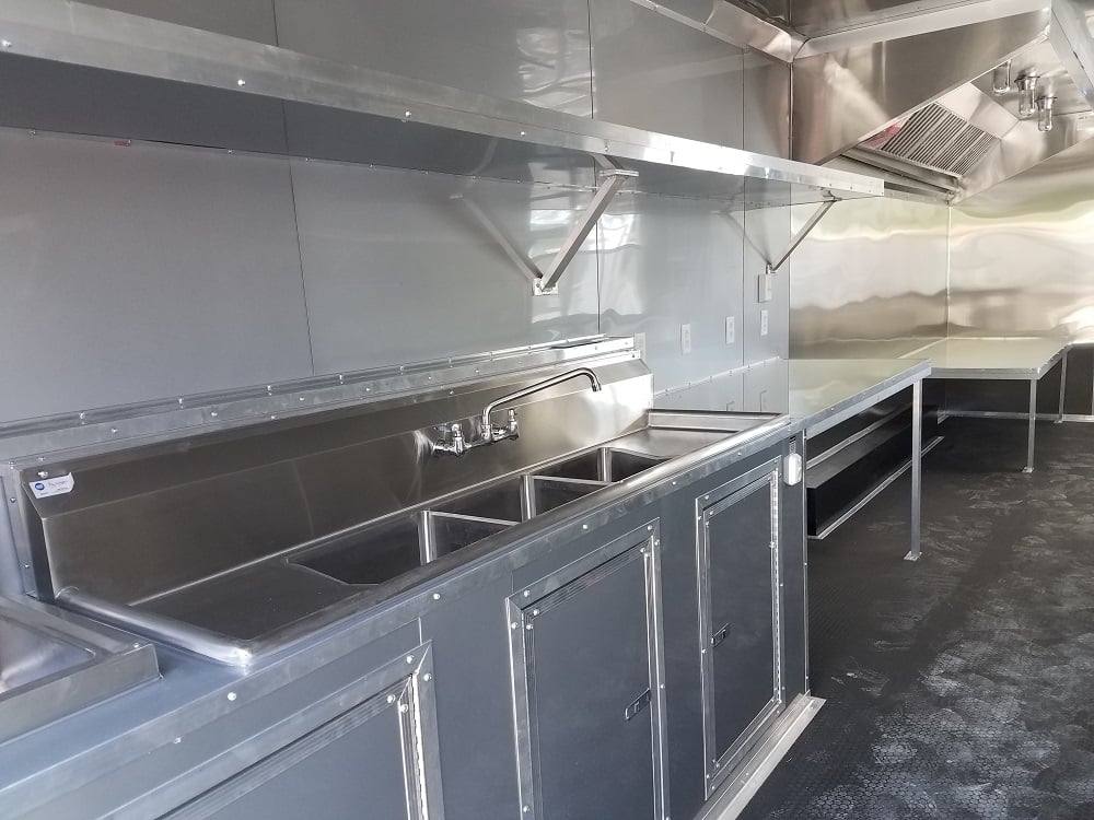 871-8.5-x-30-black-flat-nose-w-header-cap-concession-food-trailer-7.jpg 8.5' x 30' Black Flat Nose w/ Header Cap Concession Food Trailer