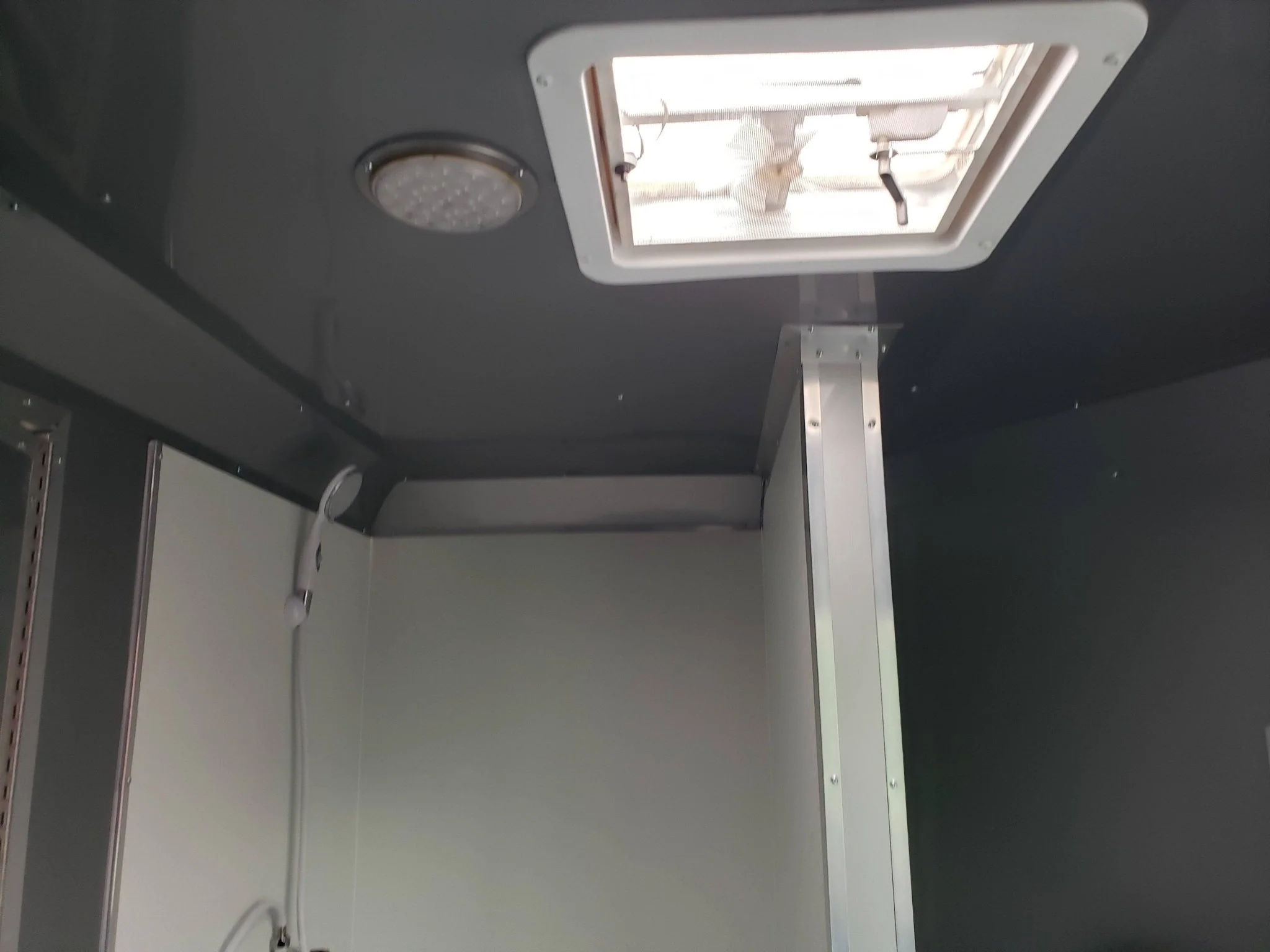 873-8.5-x-30-black-and-cobalt-blue-bbq-porch-style-concession-trailer-8.webp 8.5' x 30' Black and Cobalt Blue BBQ Porch Style Concession Trailer