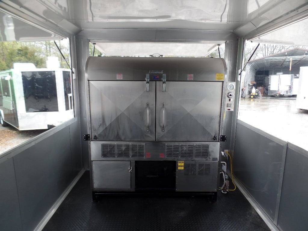874-8.5-x-30-black-and-orange-porch-style-concession-food-trailer-with-restroom-18.jpg 8.5' x 30' Black and Orange Porch Style Concession Food Trailer with Restroom