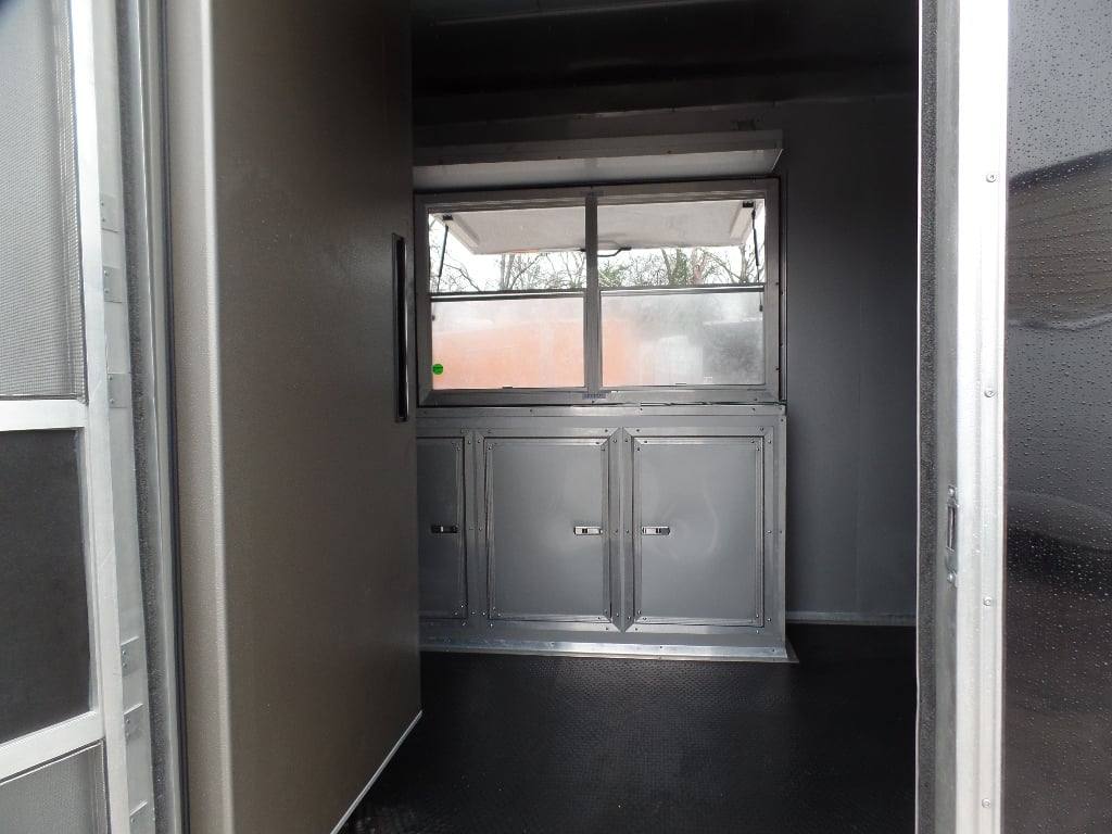 875-8.5-x-30-black-and-orange-porch-style-concession-trailer-with-restroom-and-appliances-23.jpg 8.5' x 30' Black and Orange Porch Style Concession Trailer with Restroom and Appliances